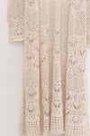 SWAYING 25 Spring/Summer Crochet Hollow Long Cardigan SW-SW25SS1T16C1-BAI White